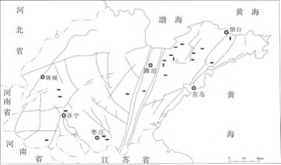 山东沉积变质型铁矿分布图