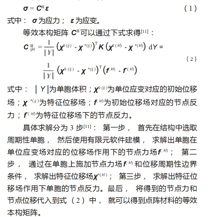 点阵板结构固有频率等效模型误差分析论文