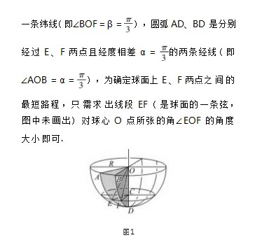根据经纬度确定地球上两点之间的最短路程论文