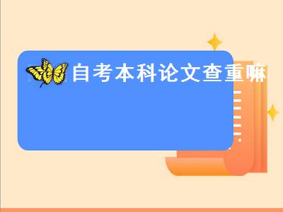 自考论文的查重系统有哪些？