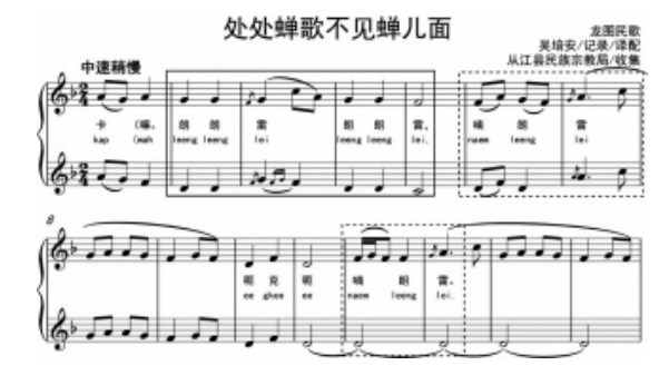 非遗”视角下侗族声音大歌中蝉鸣拟声旋律的多样性论文