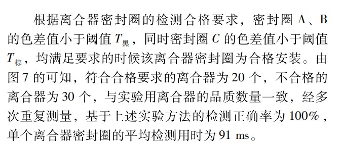 基于颜色特征的离合器密封圈检测方法论文